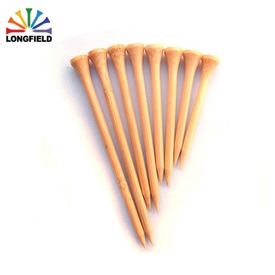 custom logo 70mm length wooden bamboo golf tee